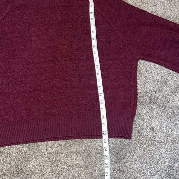 Altar'd State Plum Long Sleeved Cropped Popcorn Knit Sweater Sz M/L - Picture 8 of 8